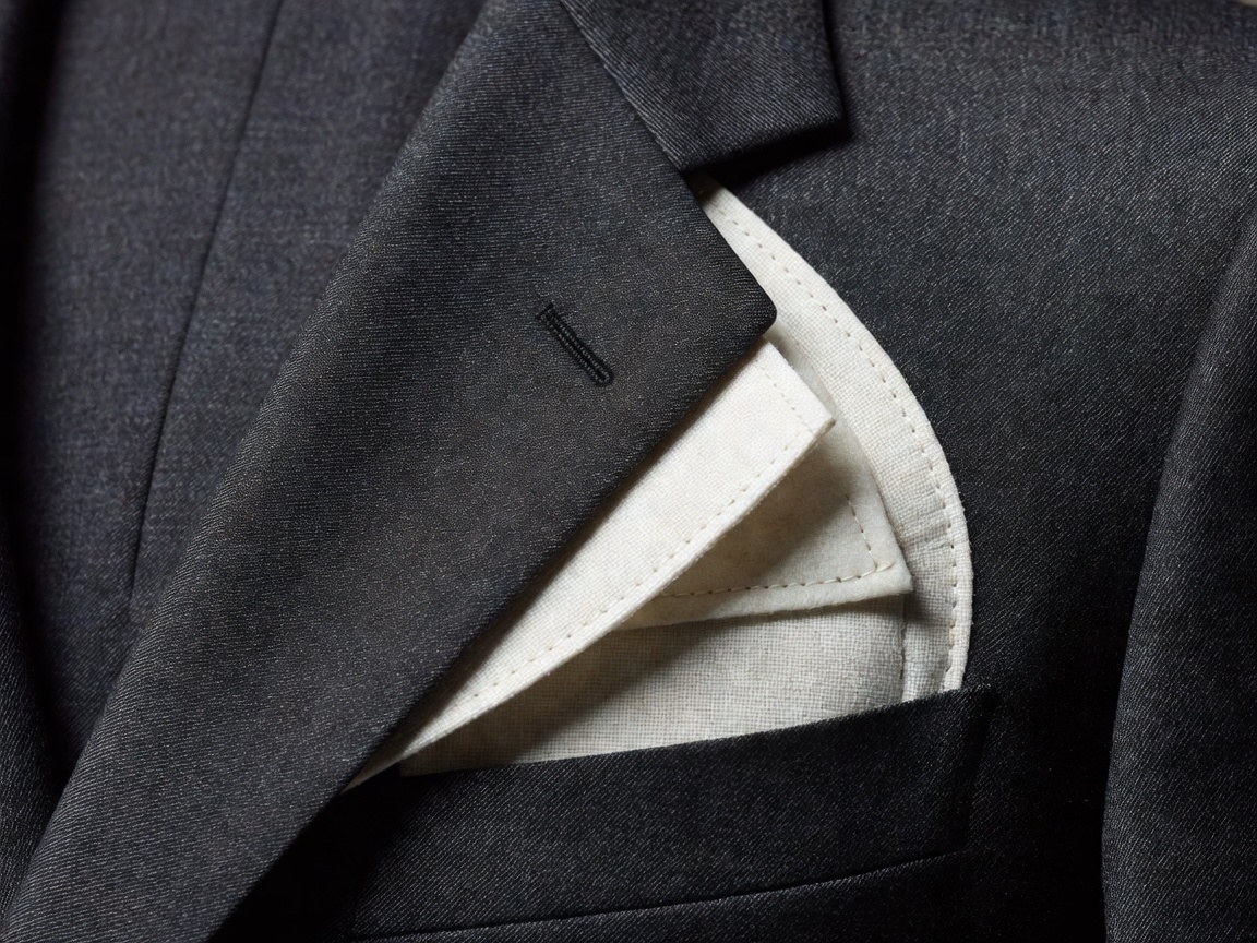 Tailored suit jacket lapel roll and chest canvas architecture